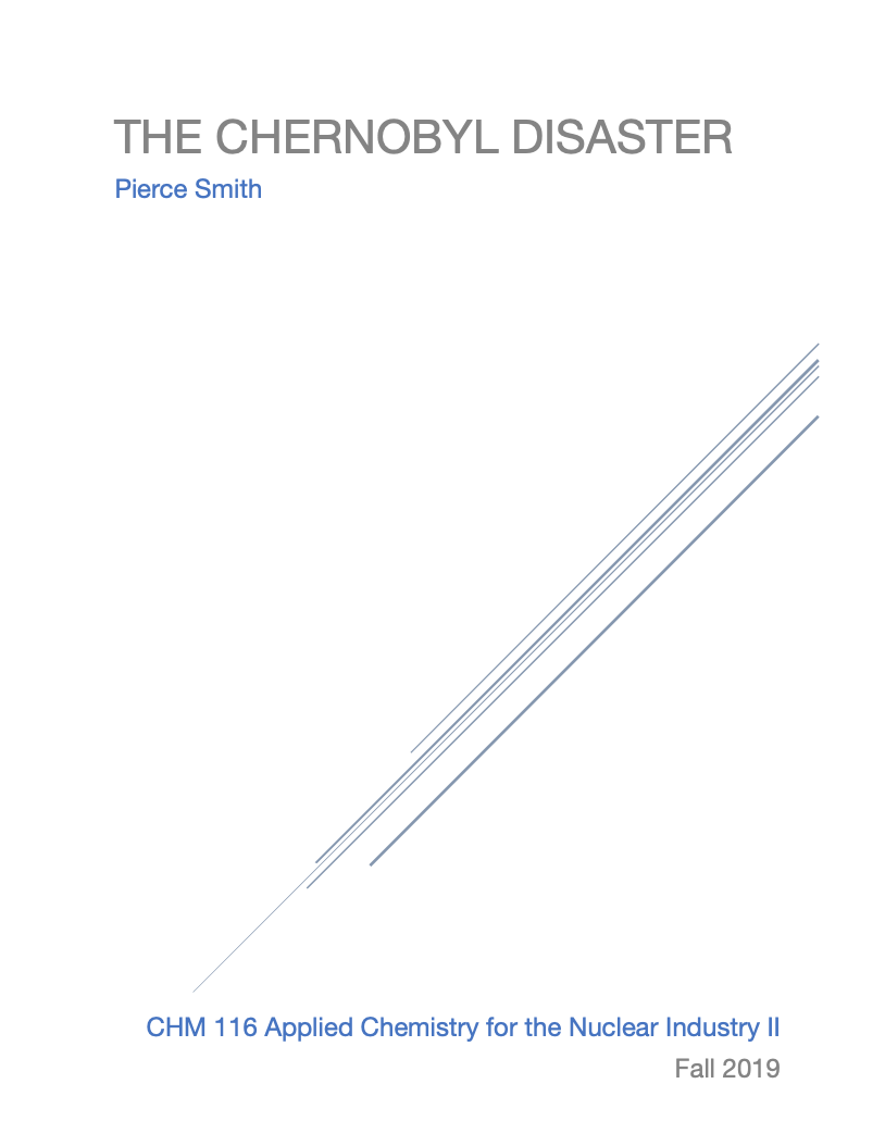 The Chernobyl Disaster Cover Sheet